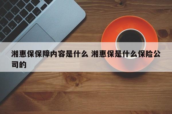 湘惠保保障内容是什么 湘惠保是什么保险公司的