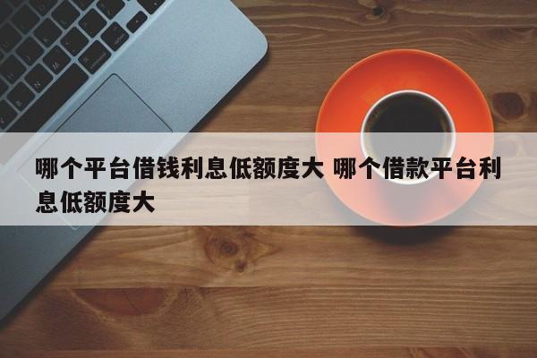 哪个平台借钱利息低额度大 哪个借款平台利息低额度大
